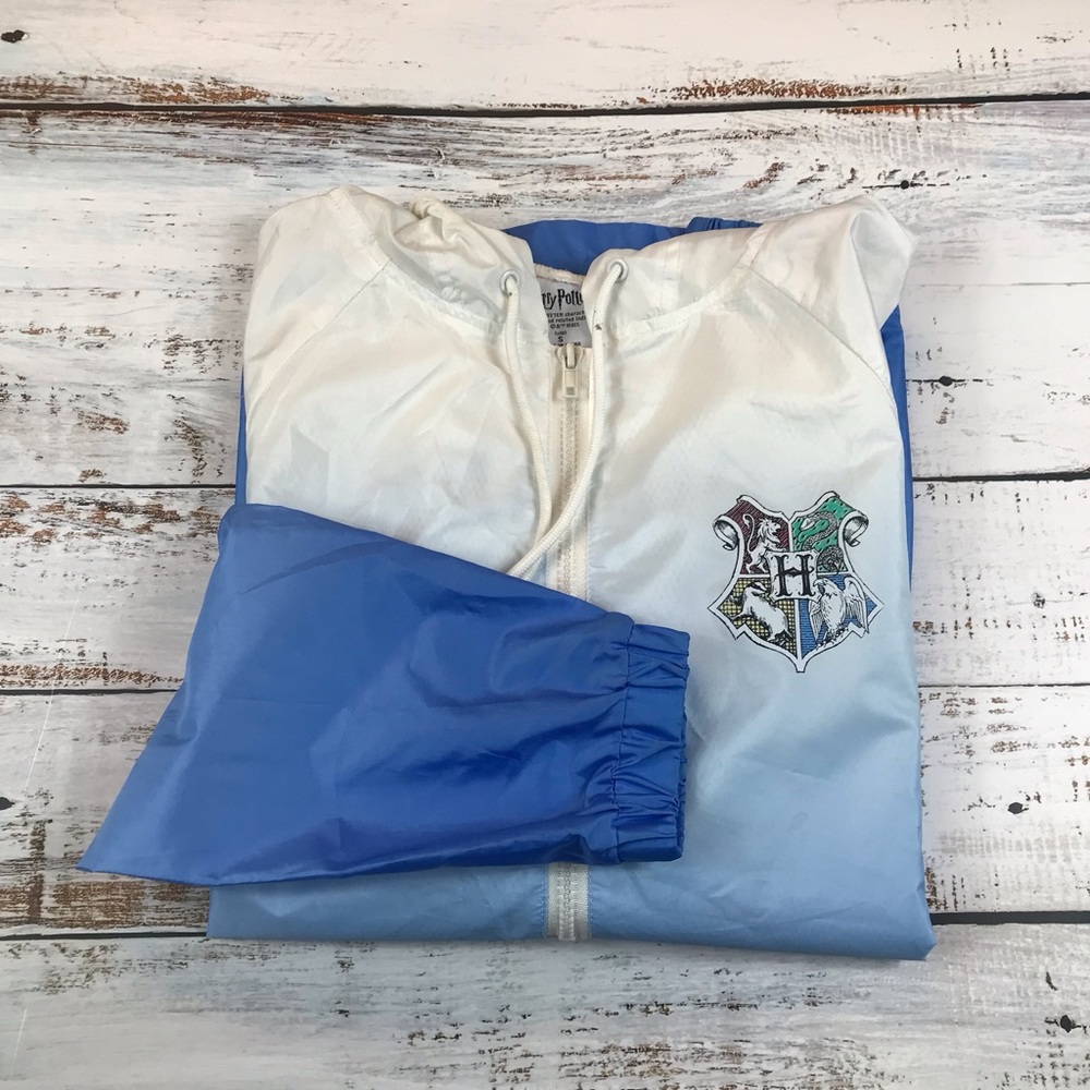 Harry Potter Pull Over Windbreaker Ombré Blue with Half Zip